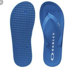 Blue Oakley Frogskin Flip Flops